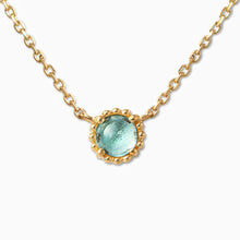 画像をギャラリービューアに読み込む, K10YG blue topaz chain necklace ブルートパーズ チェーンネックレス
