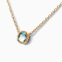 画像をギャラリービューアに読み込む, K10YG blue topaz chain necklace ブルートパーズ チェーンネックレス