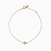 画像をギャラリービューアに読み込む, K10YG blue topaz chain bracelet ブルートパーズ チェーン ブレスレット