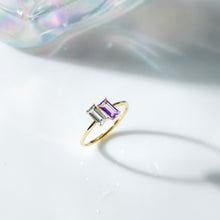画像をギャラリービューアに読み込む, K10YG white quartz & pink amethyst ring ホワイトクォーツ & ピンクアメシスト リング