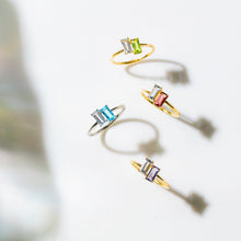 画像をギャラリービューアに読み込む, K10YG white quartz & peridot ring ホワイトクォーツ & ペリドット リング