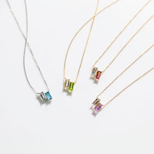 画像をギャラリービューアに読み込む, PT900 white quartz & blue topaz necklace ホワイトクォーツ & ブルートパーズ ネックレス