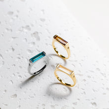 画像をギャラリービューアに読み込む, PT900 blue topaz & diamond ring ブルートパーズ & ダイヤモンド リング