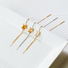 画像をギャラリービューアに読み込む, citrine cullet swing pierced earrings シトリン カレット スウィング ピアス イヤリング