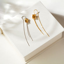 画像をギャラリービューアに読み込む, citrine cullet swing pierced earrings シトリン カレット ピアス イヤリング