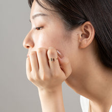 画像をギャラリービューアに読み込む, K10YG white quartz & pink tourmaline ring ホワイトクォーツ & ピンクトルマリン リング