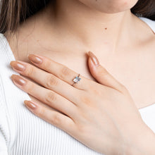 画像をギャラリービューアに読み込む, PT900 white quartz & blue topaz ring ホワイトクォーツ & ブルートパーズ リング