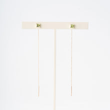 画像をギャラリービューアに読み込む, K10YG peridot chain pierced earrings ペリドット チェーンピアス