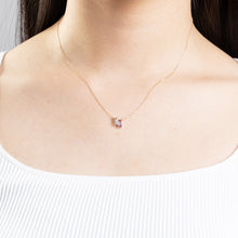 画像をギャラリービューアに読み込む, K10YG white quartz & pink amethyst necklace ホワイトクォーツ & ピンクアメシストネックレス