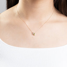 画像をギャラリービューアに読み込む, K10YG white quartz & peridot necklace ホワイトクォーツ & ペリドット ネックレス