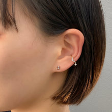 画像をギャラリービューアに読み込む, PT900/K10YG diamond pierced earrings ダイヤモンド ピアス