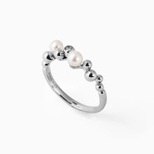 画像をギャラリービューアに読み込む, PT900 AKOYA pearl & diamond ring アコヤパール & ダイヤモンド リング