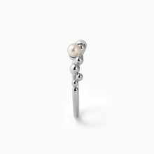 画像をギャラリービューアに読み込む, PT900 AKOYA pearl & diamond ring アコヤパール & ダイヤモンド リング