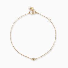 画像をギャラリービューアに読み込む, K10YG AKOYA pearl & diamond bracelet アコヤパール & ダイヤモンド ブレスレット