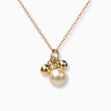 画像をギャラリービューアに読み込む, K10YG AKOYA pearl & diamond necklace アコヤパール & ダイヤモンド ネックレス
