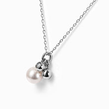 画像をギャラリービューアに読み込む, PT900 AKOYA pearl & diamond necklace アコヤパール & ダイヤモンド ネックレス