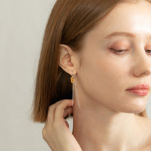 画像をギャラリービューアに読み込む, citrine cullet swing pierced earrings シトリン カレット スウィング ピアス イヤリング