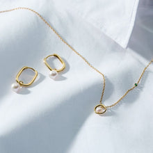 画像をギャラリービューアに読み込む, K10YG AKOYA pearl & emerald necklace イエローゴールド アコヤパール & エメラルド ネックレス