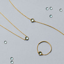 画像をギャラリービューアに読み込む, blue topaz chain ring ブルートパーズ チェーンリング