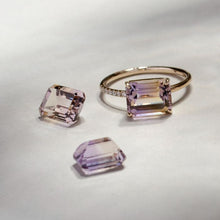 画像をギャラリービューアに読み込む, K10YG ametrine & diamond ring イエローゴールド アメトリン & ダイヤモンド リング
