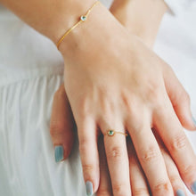 画像をギャラリービューアに読み込む, blue topaz chain ring ブルートパーズ チェーンリング