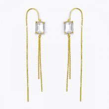 画像をギャラリービューアに読み込む, white quartz cullet swing pierced earrings ホワイトクォーツ カレット スウィング ピアス イヤリング