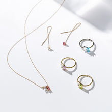 画像をギャラリービューアに読み込む, K10YG white quartz &amp; pink tourmaline necklace ホワイトクォーツ ＆ ピンクトルマリン ネックレス
