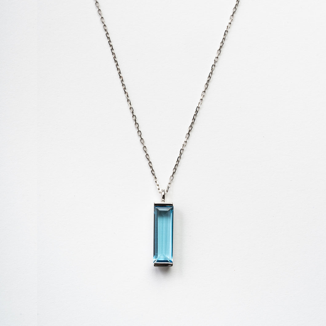 PT900 blue topaz necklace ブルートパーズ ネックレス