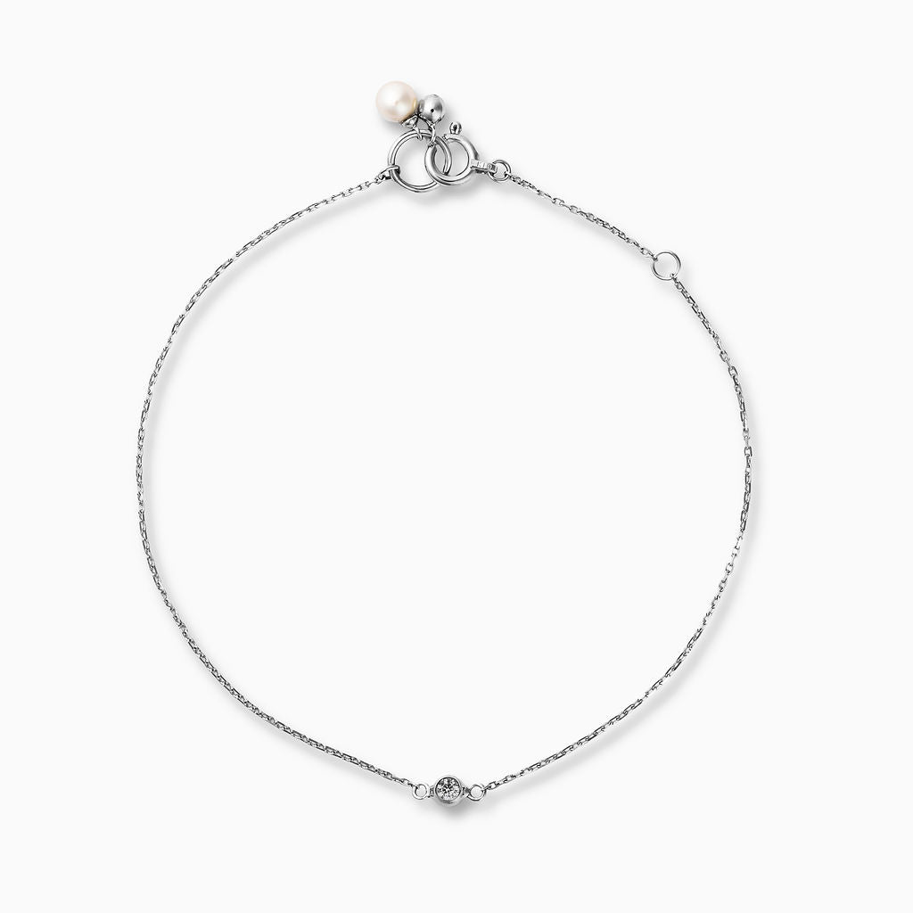 PT900 AKOYA pearl & diamond bracelet  アコヤパール & ダイヤモンド ブレスレット