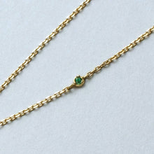 画像をギャラリービューアに読み込む, K10YG AKOYA pearl &amp; emerald necklace イエローゴールド アコヤパール &amp; エメラルド ネックレス
