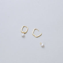 画像をギャラリービューアに読み込む, K10YG 2way AKOYA pierced earrings  イエローゴールド アコヤ ピアス イヤリング
