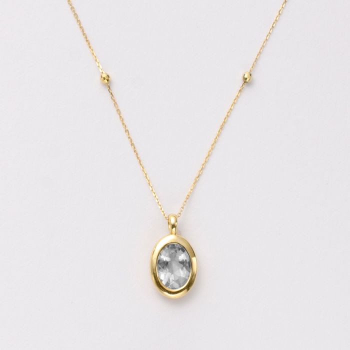 white quartz dew necklace ホワイトクォーツ ドゥー ネックレス