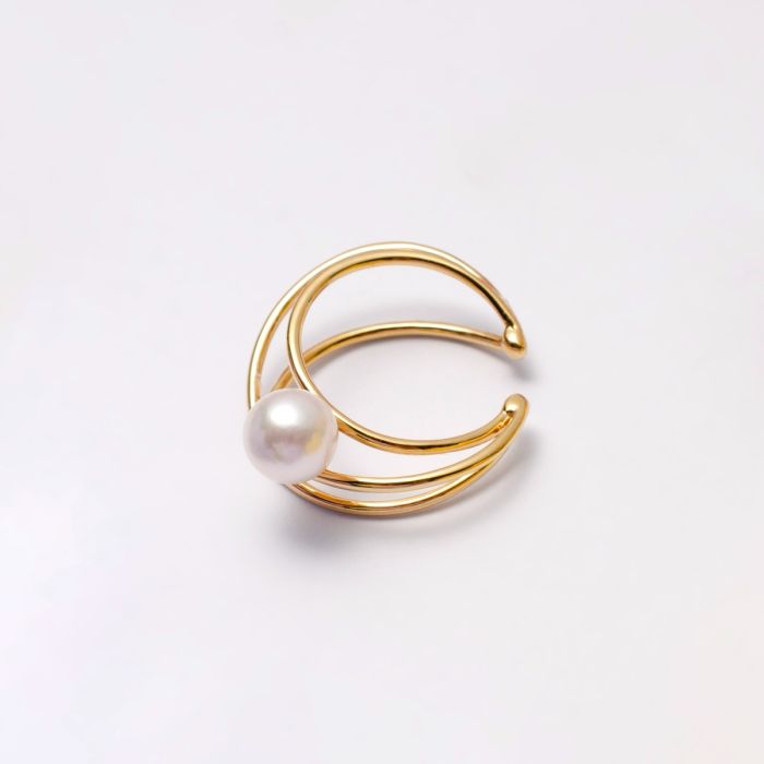 AKOYA pearl 3-line ear cuff アコヤパール イヤーカフ – resol-jewelry